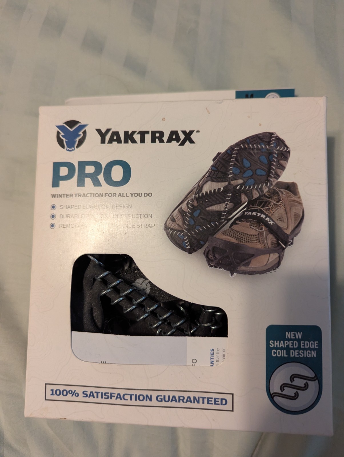 Yaktrax Pro, Winter Traction Cleat. Coil Design. Sz Med