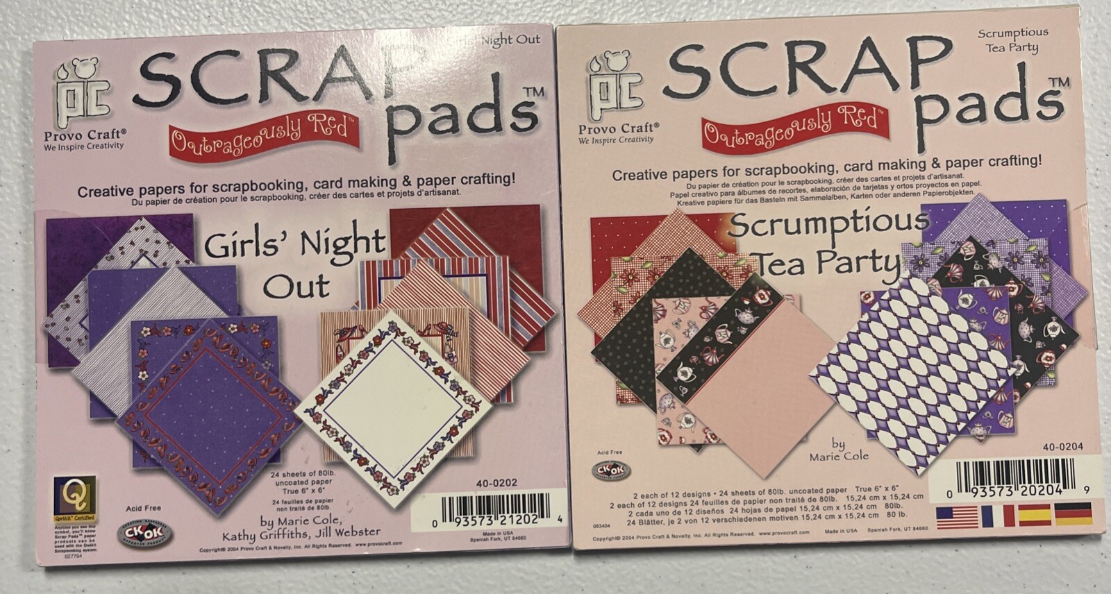 Girls’ Night Out & Scrumptious Tea Party Scrap Pads Provo Craft