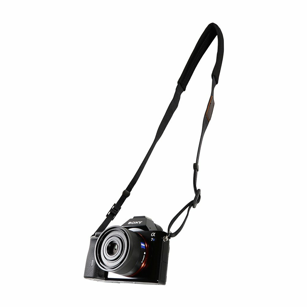 Padded Neck Shoulder Strap with Brown Grosgrain Ties
