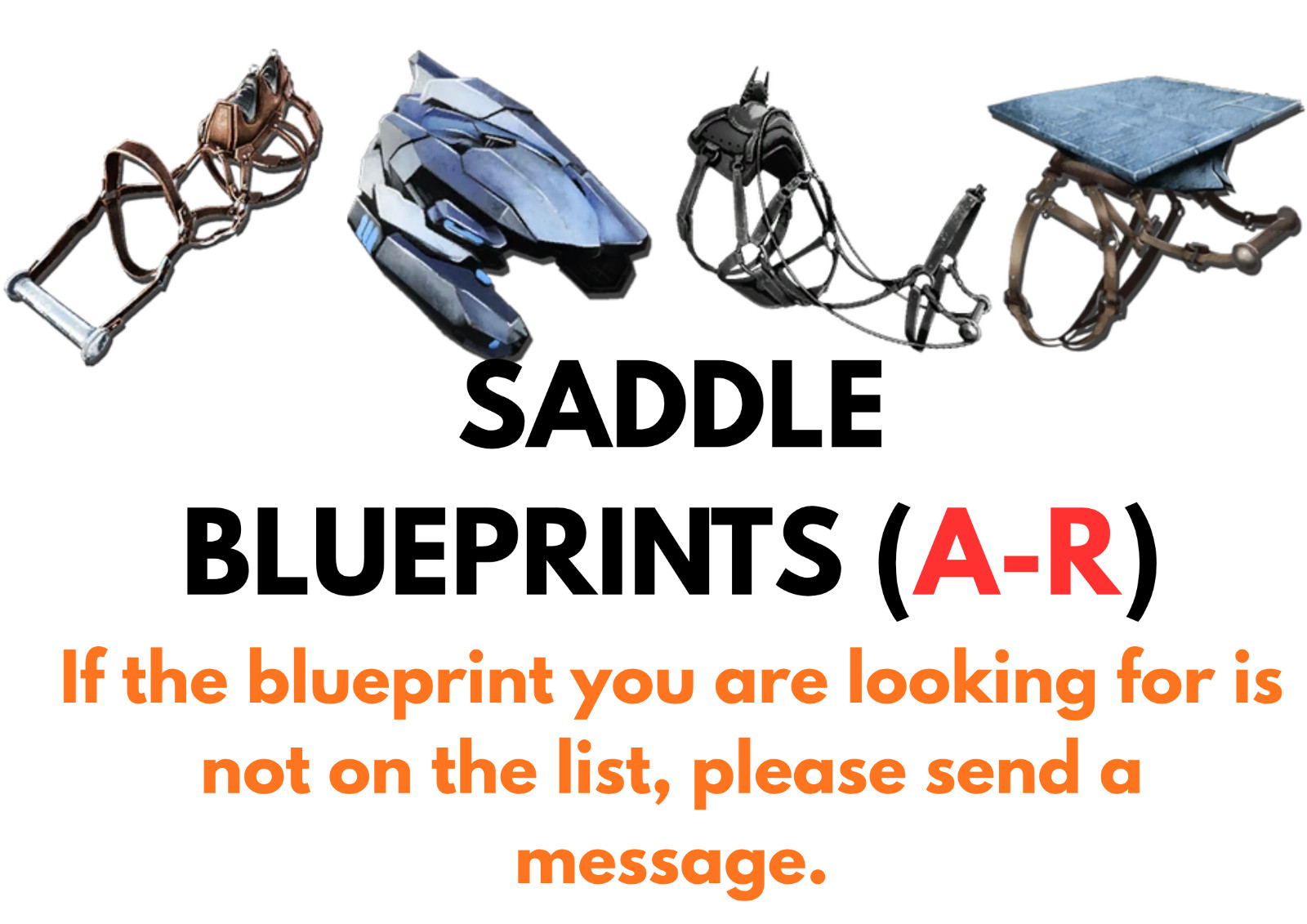 Saddle Blueprint Ark Survival Ascended Official PVE