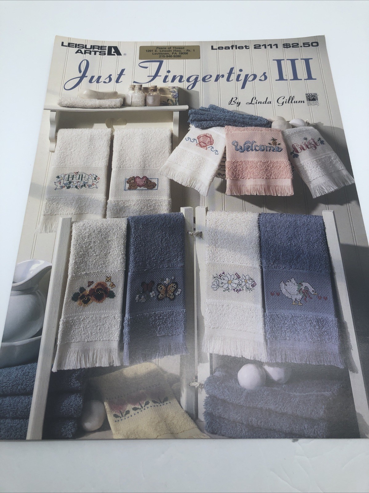 Leisure Arts Just Fingertips 3 Cross Stitch Patterns