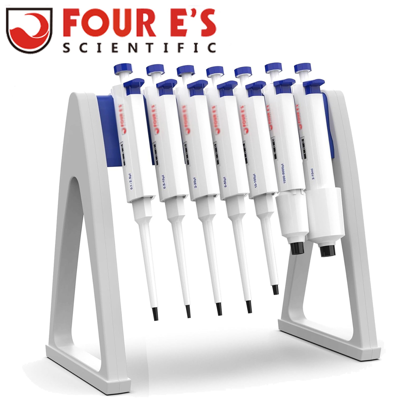 Lab Pipette Stand Hold Up to 7-8 Micropipette Plastic Linear Pipettor Holder US