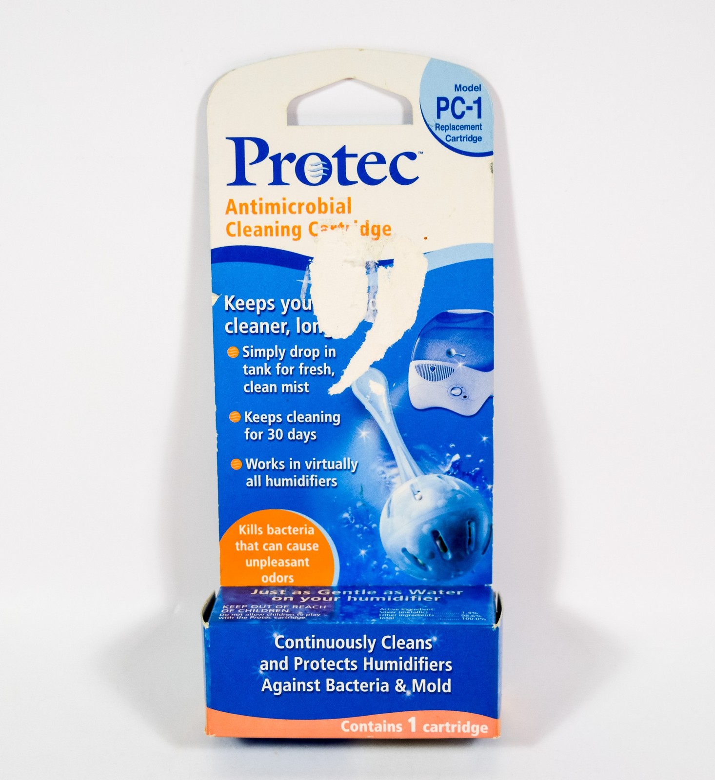 1 Protec Antimicrobial Cleaning Replacement Cartridges - Model PC-1