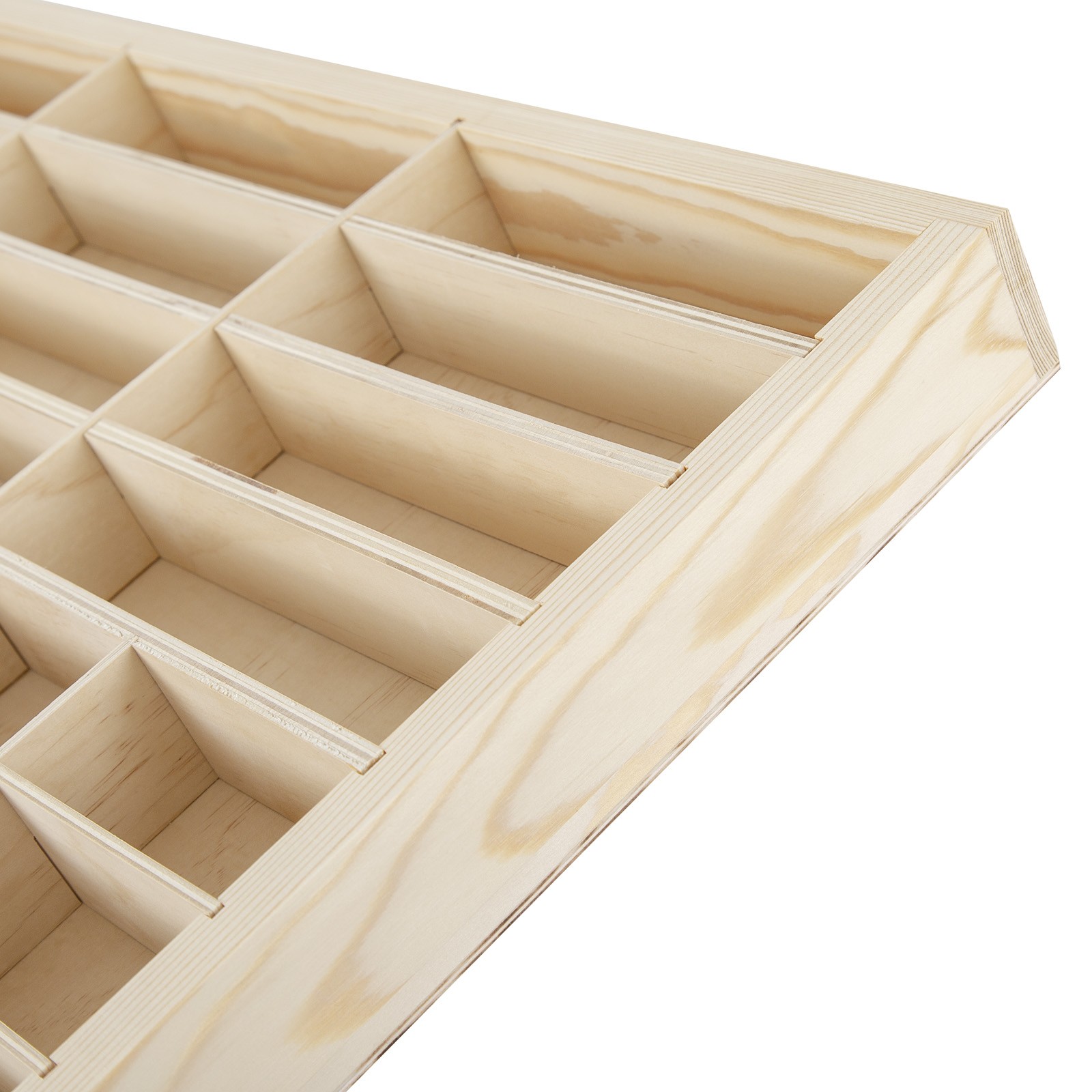 48-Grid Solid Wood Storage Box for 1:64 Car Model Toy Display Collection Holder
