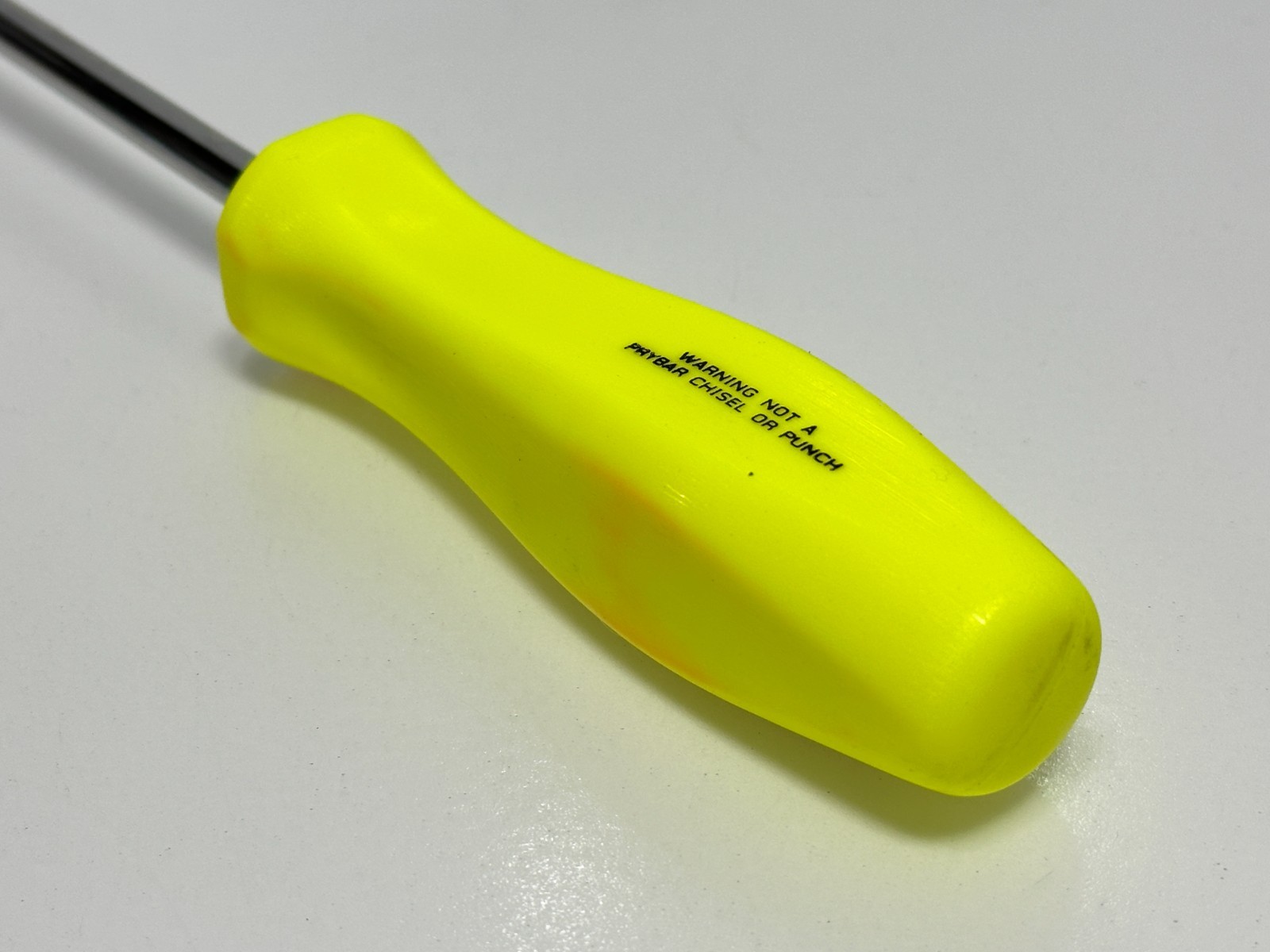 Snap-On USA SDD6 5/16 X 6” HI VIZ Yellow Flat Slotted Hard Handle Screwdriver