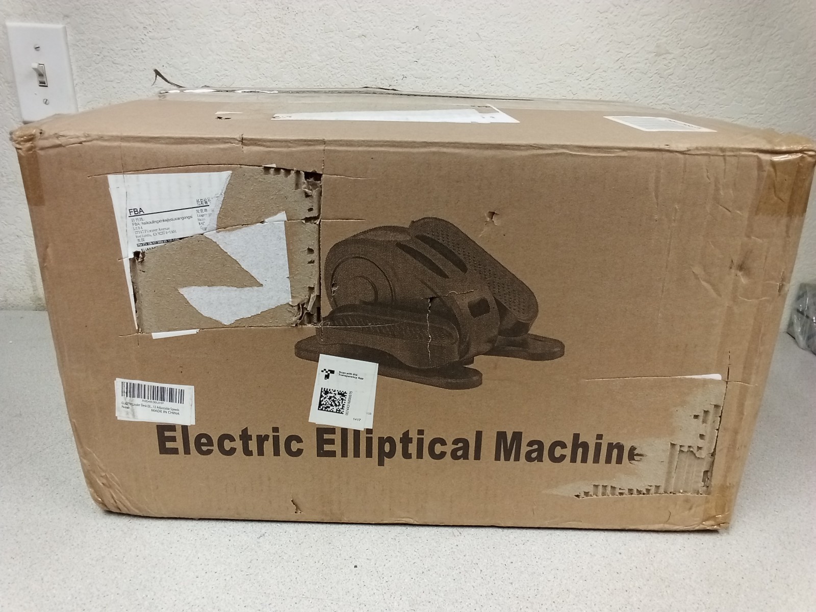 GUGTTR Under Desk Elliptical Machine, Portable Electrical Exerciser w/ Remote &