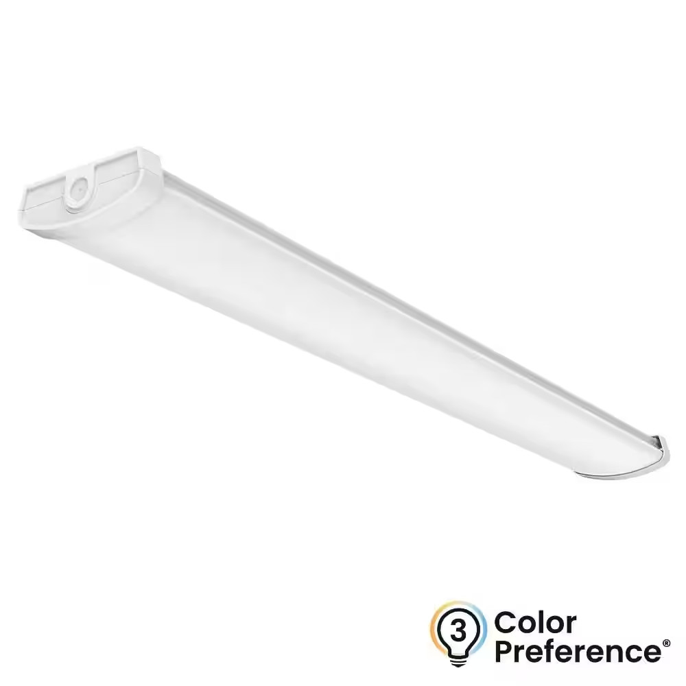 46 In. X 6 In. White Commercial LED Wrap Light Fixture 120-277V 3500K 4000K 5000