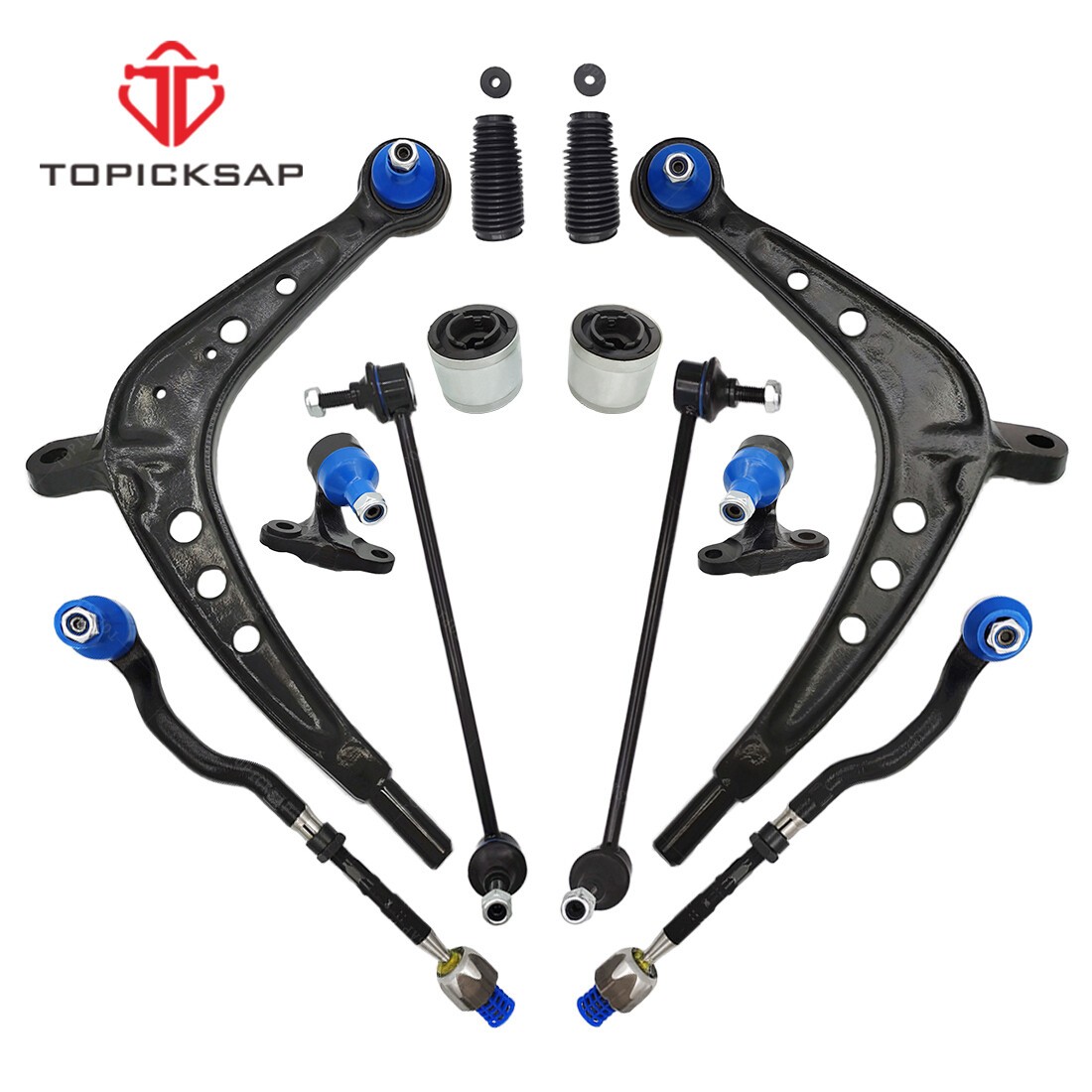 12PC Control Arm With Ball Joint Tie Rods Suspension Kit for BMW E46 325xi 330xi