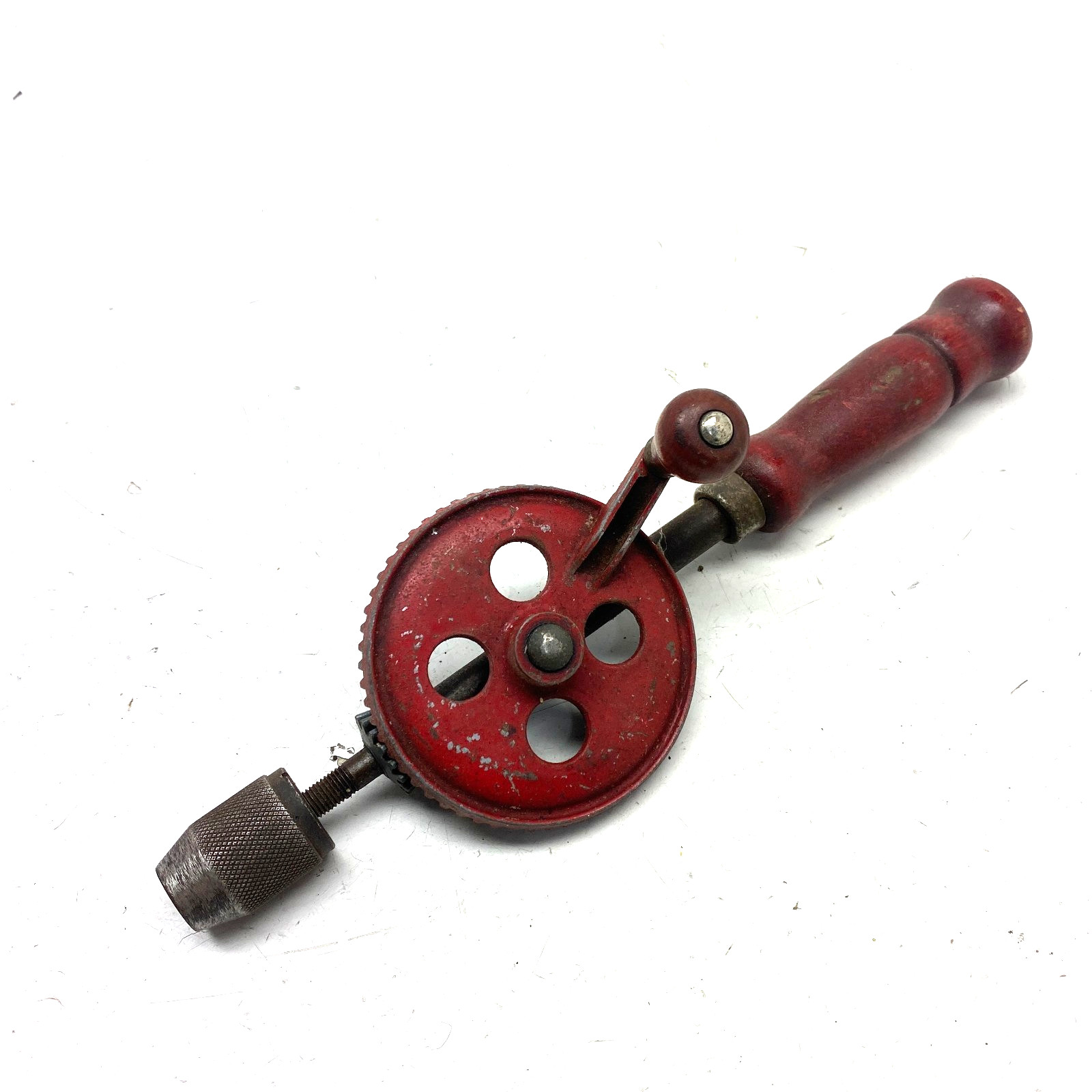 Egg Beater Style Hand Crank Drill Antique Vintage 11"