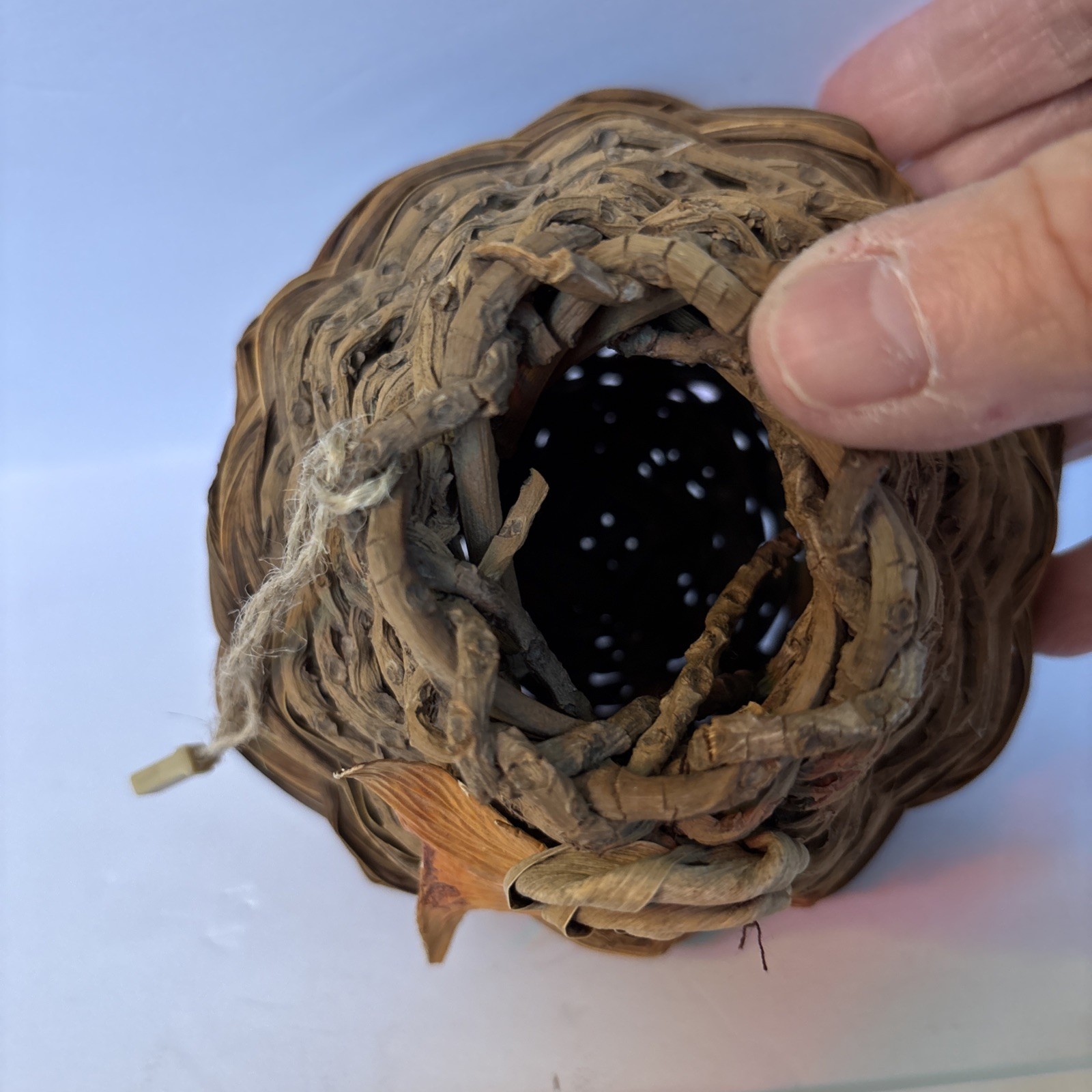 Unsigned Hawaiian Wattle Basket created by Mika McCann