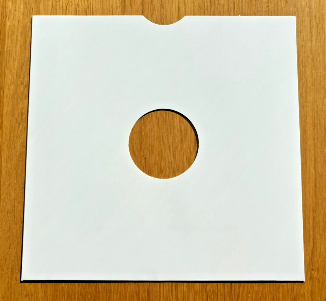 5 x Best Quality White Card 12" Vinyl / Shellac 78RPM Record Sleeves / Covers