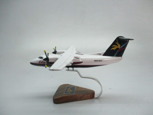 Dash 8 Island Air Aircraft Desktop Mahogany Kiln Dried Wood Model Regular New