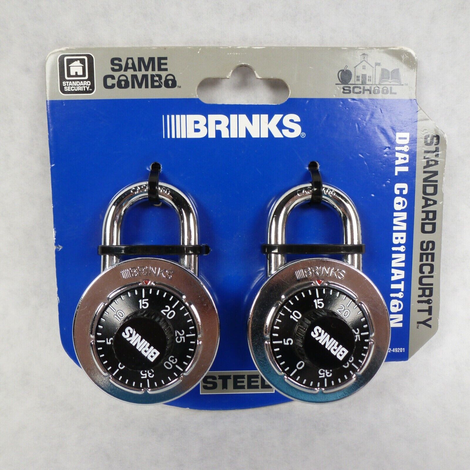 Brinks Combination Lock (2 pack) Black 152-49201 School Gym Locker