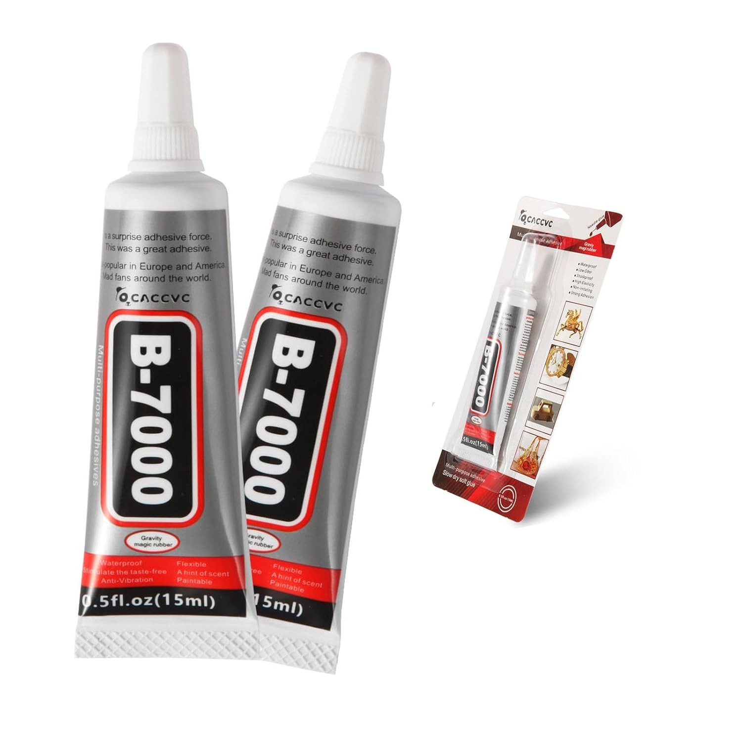 B7000 Glue Clear with Precision Tip Nozzle Diameter 0.6 MM, B-7000 Glue Clear...