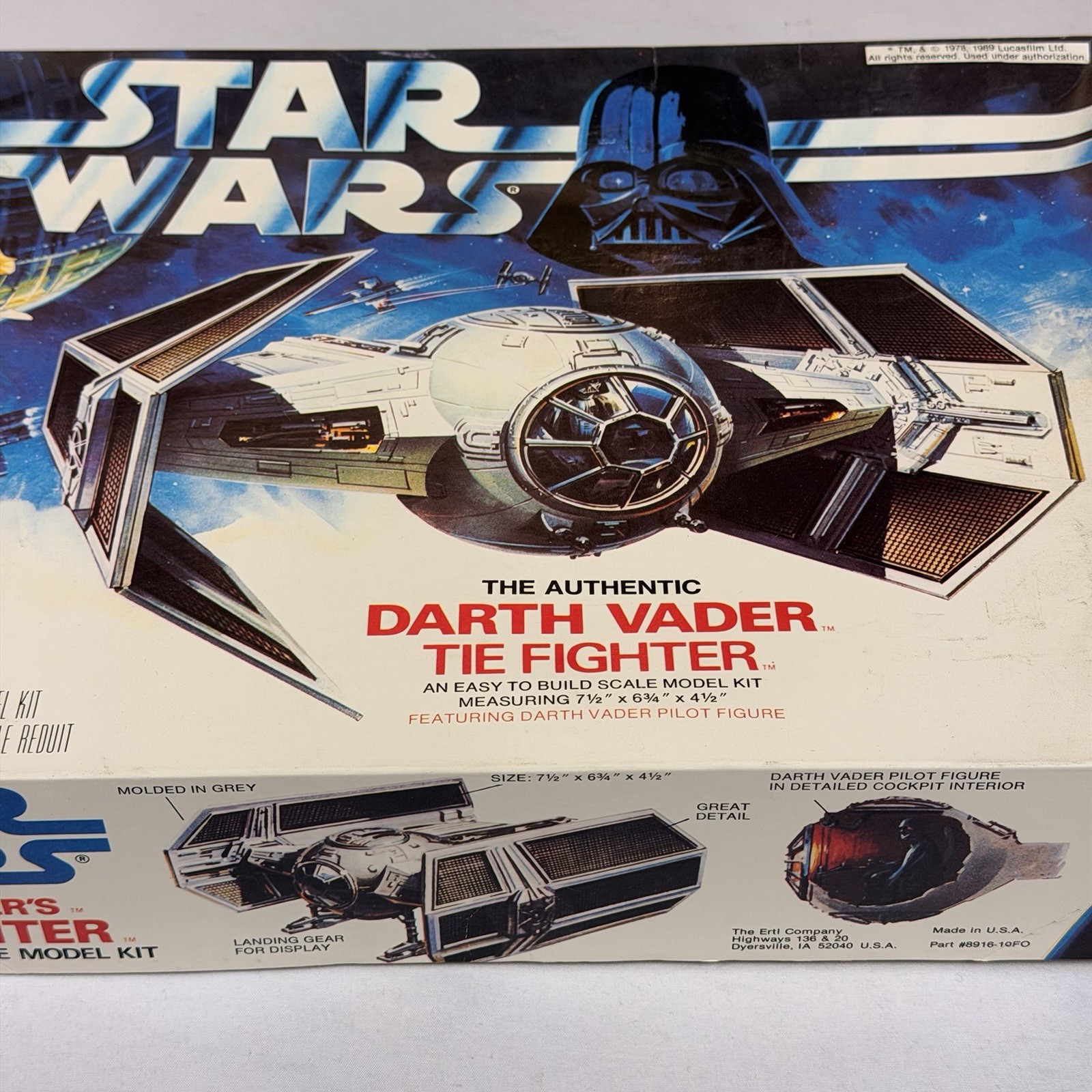 MPC ERTL Star Wars Darth Vader TIE Fighter Model Kit #8916 Unbuilt w/ Box