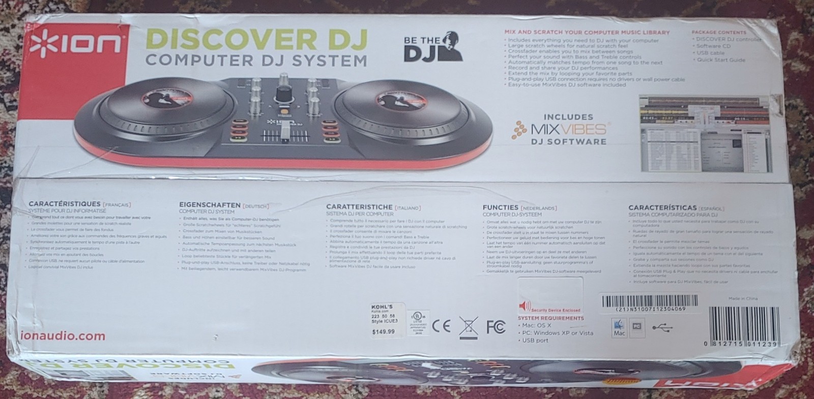 NEW IN BOX (NRFB): ION - Discover DJ - Computer Double Deck DJ System (READ)