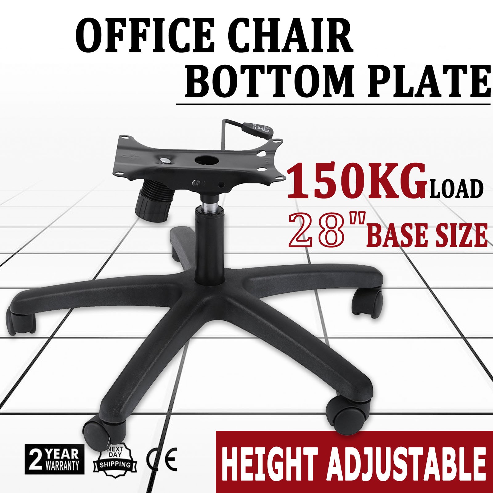 28 Inch Office Chair Base Replacement Heavy Duty Swivel Chair Base 350 Pounds