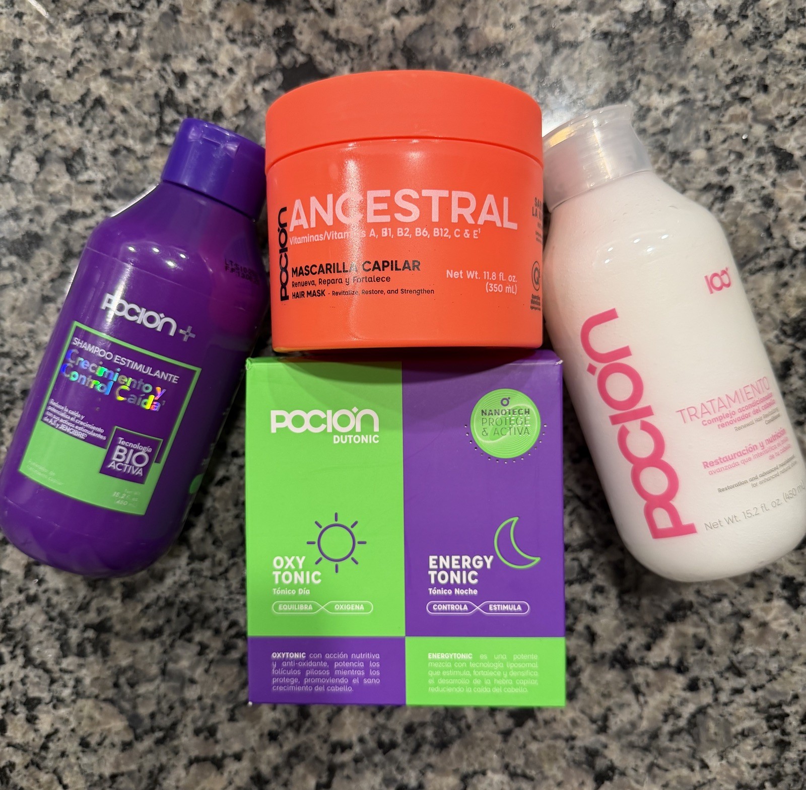 LA POCIÓN - KIT CRECIMIENTO / SHAMPOO + ACONDICIONADOR + MASCARILLA + TÓNICO 🍃