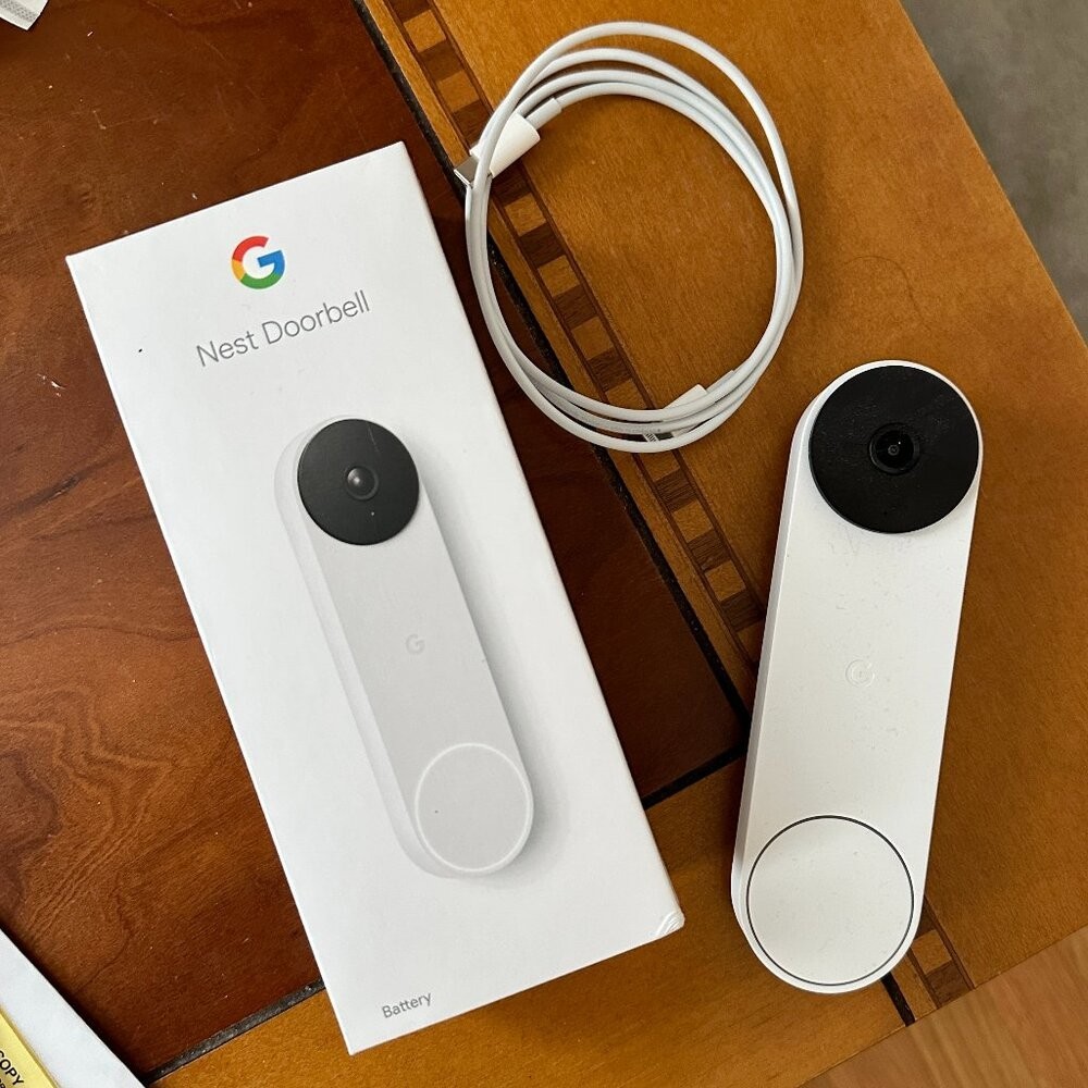 Google Nest Wi-Fi Video Doorbell - Rechargeable - Snow