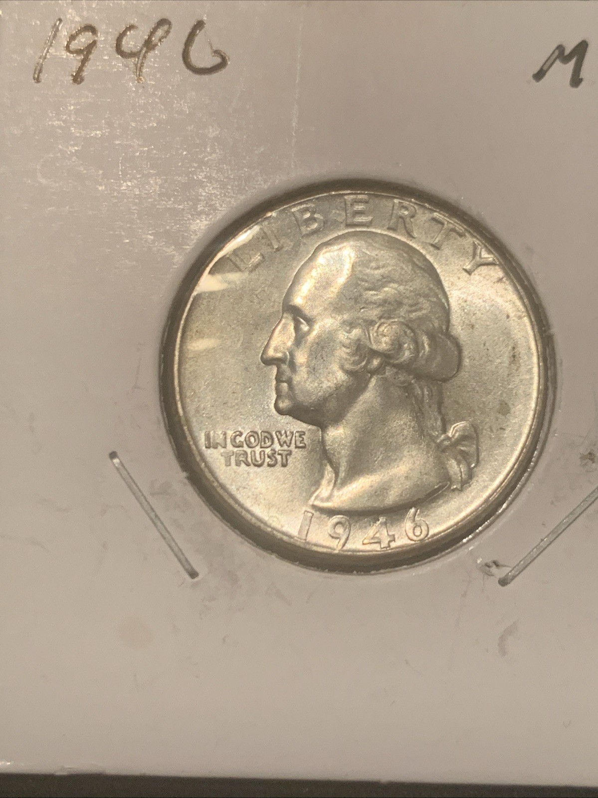 1946 Washington Quarter Ch. BU