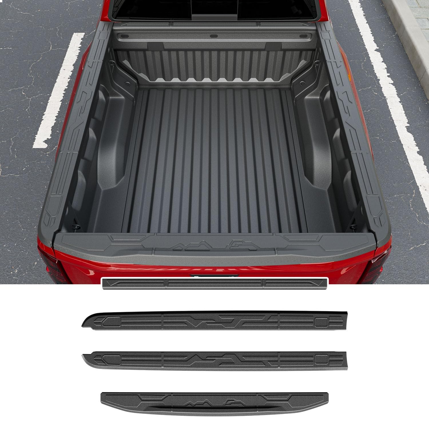 powoq Truck Bed Rail Caps Compatible with 2023-2026 Chevy Colorado GMC Canyon...