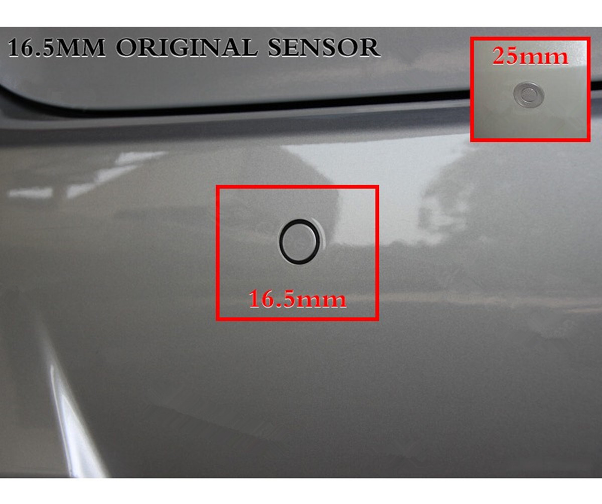 Car Reverse Backup Radar Sound Alarm System Kit Flat 4 Parking Sensor Adjustable