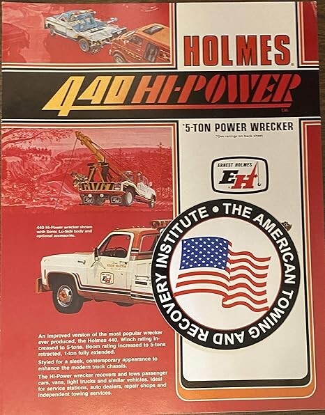 Org Ernest Holmes 440 Hi Power 5 Ton Wrecker Sales Brochure  440 5 ton 1987