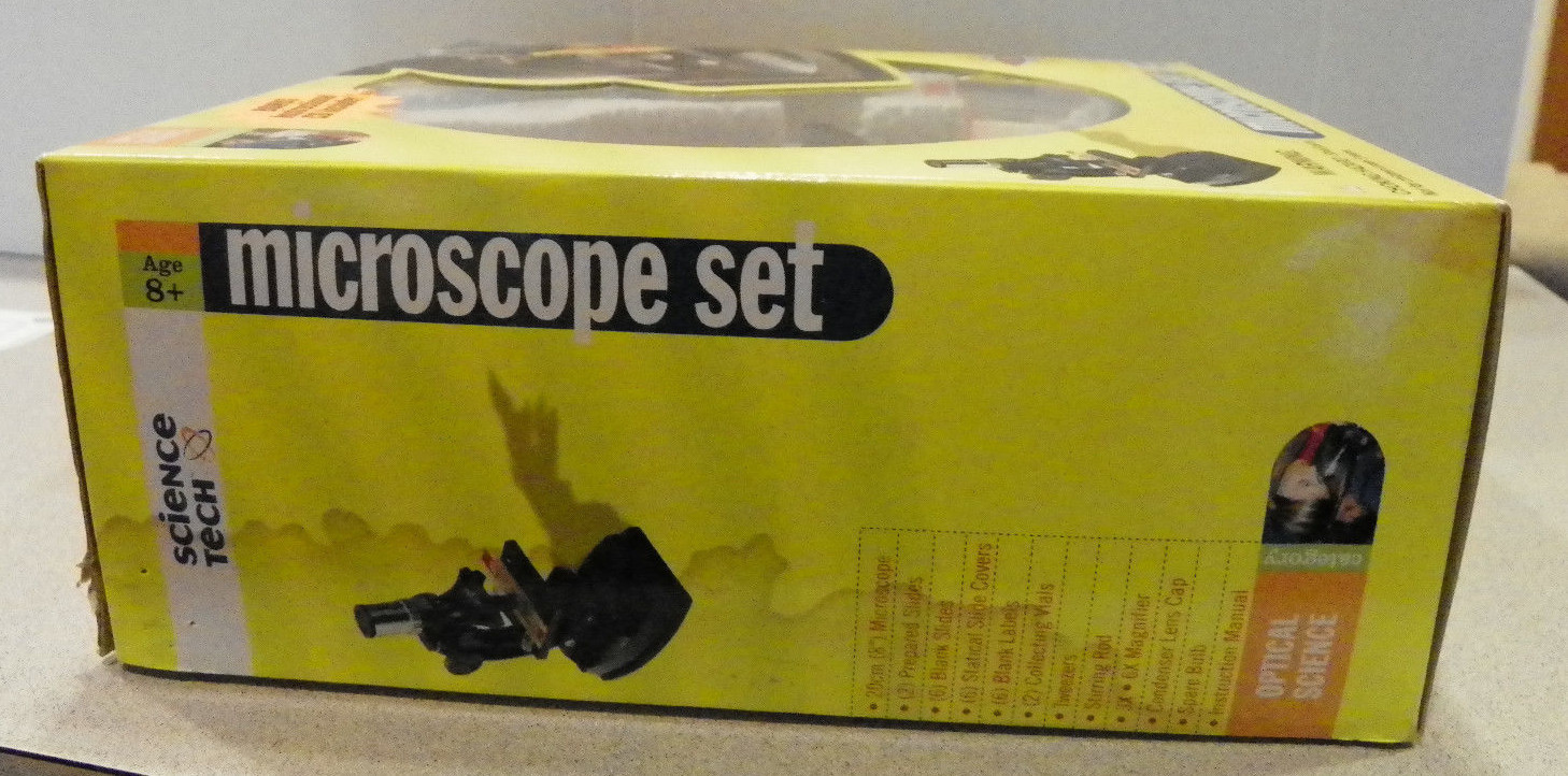 Science Tech MICROSCOPE Set Instructional CD 2 prepared slides