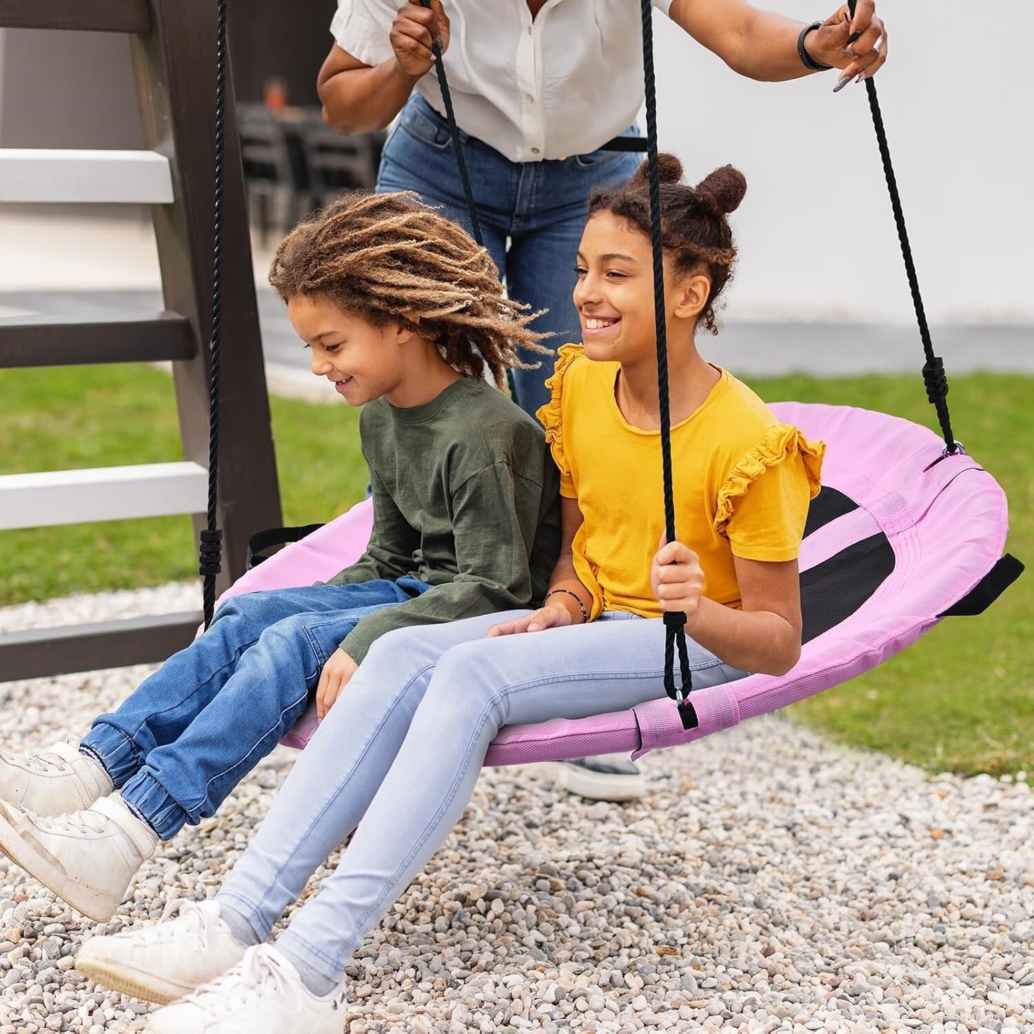 Hamaca Columpio Para Niños De Arbol Patio Jardin Platillo Volador Regalos Niños.