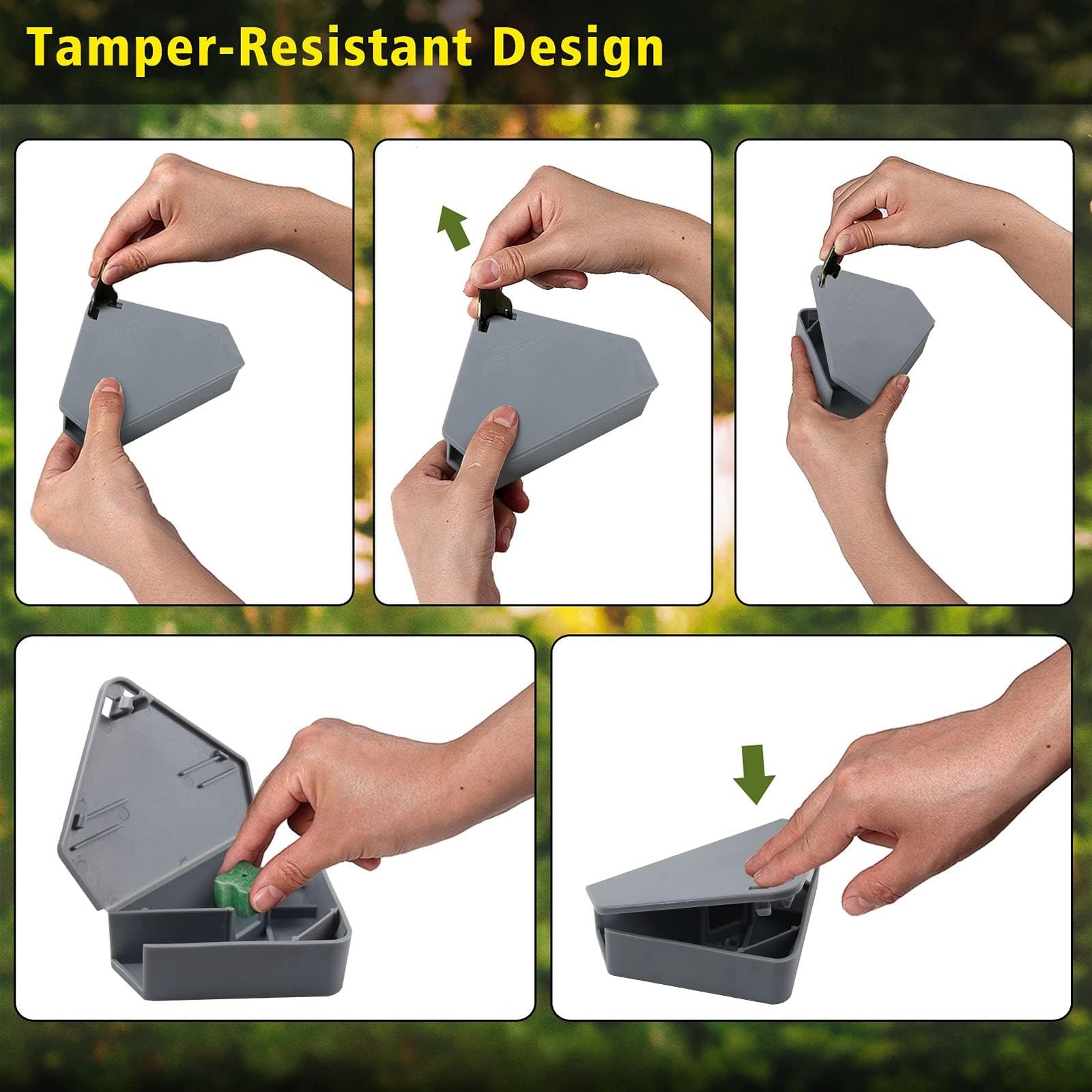 Anblak Mouse Station with Keys Grey 12 Pack, Key Required Mouse Stations, Mic...