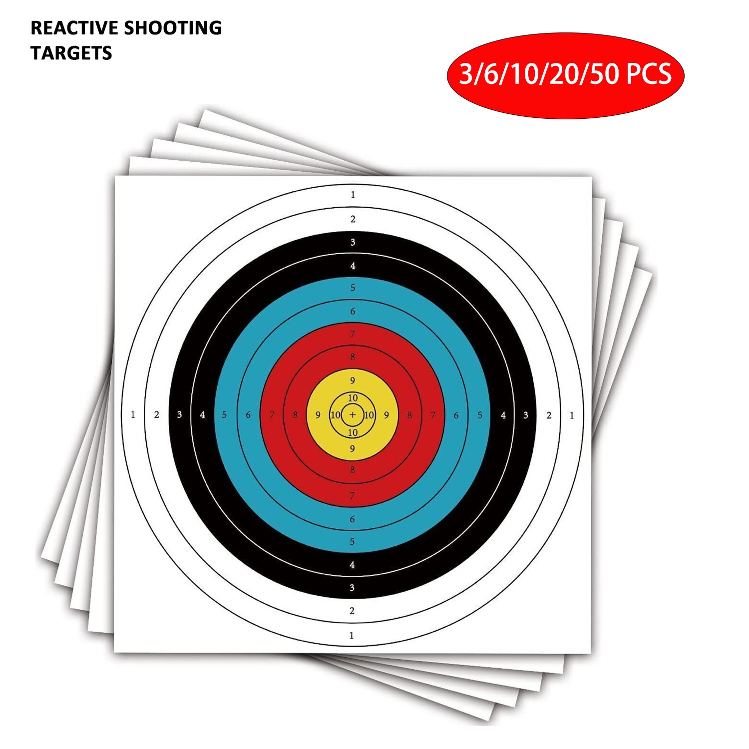 50 PCS 40/60/80cm Archery Paper Target Surface For Bow And Arrow Target Practice