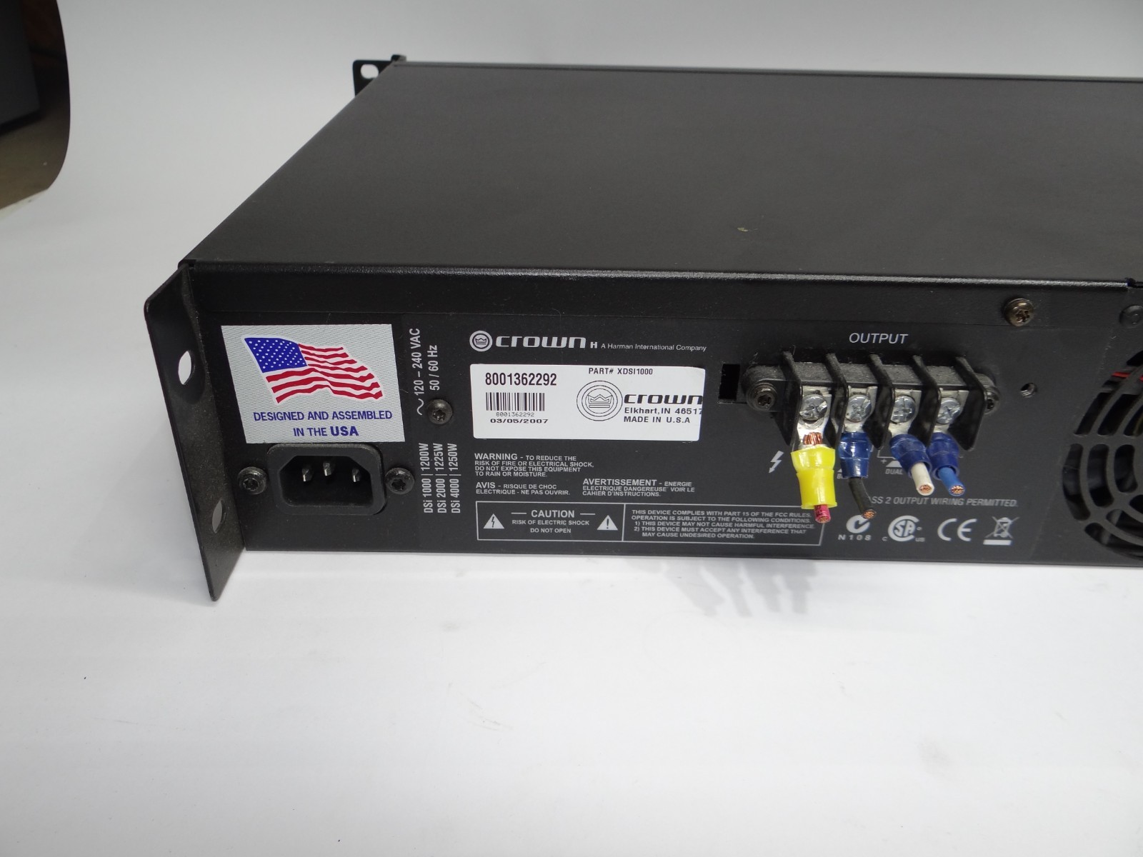 Crown Audio DSi 1000 - Tested OK