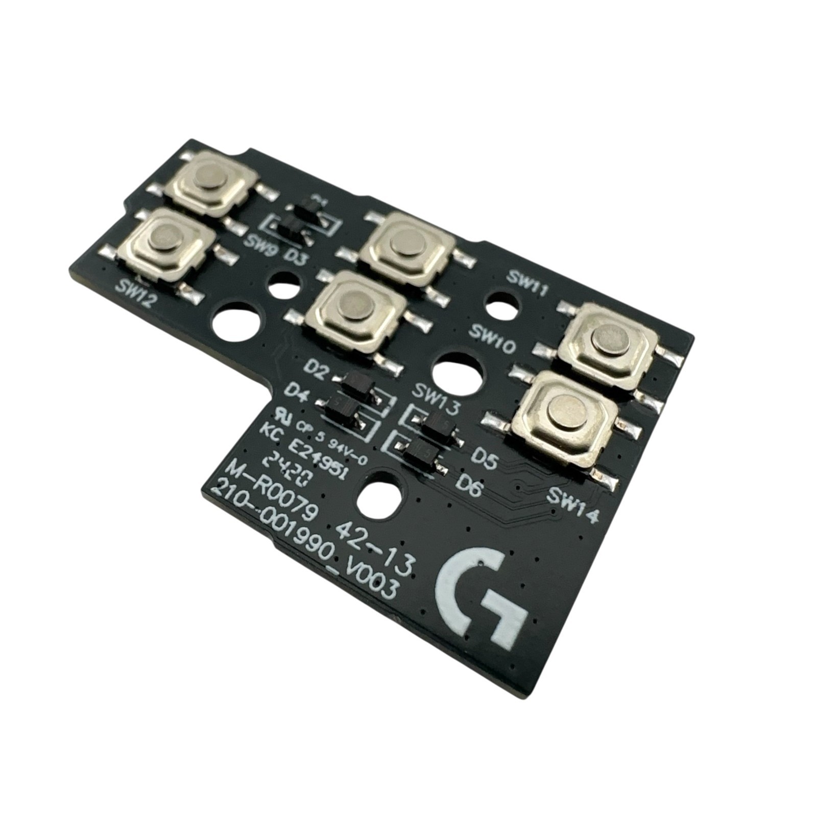 Side Button Key Switch Board Replacement for Logitech G604 Wireless W/ Feet