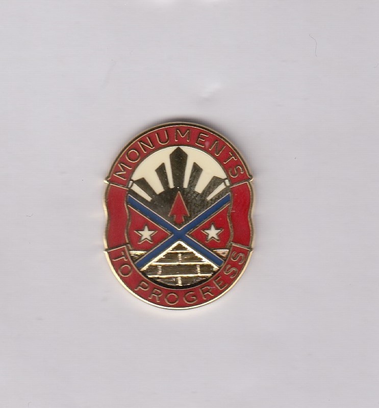 168th Engineer Brigade DUI crest c/b clutchback badge V-21