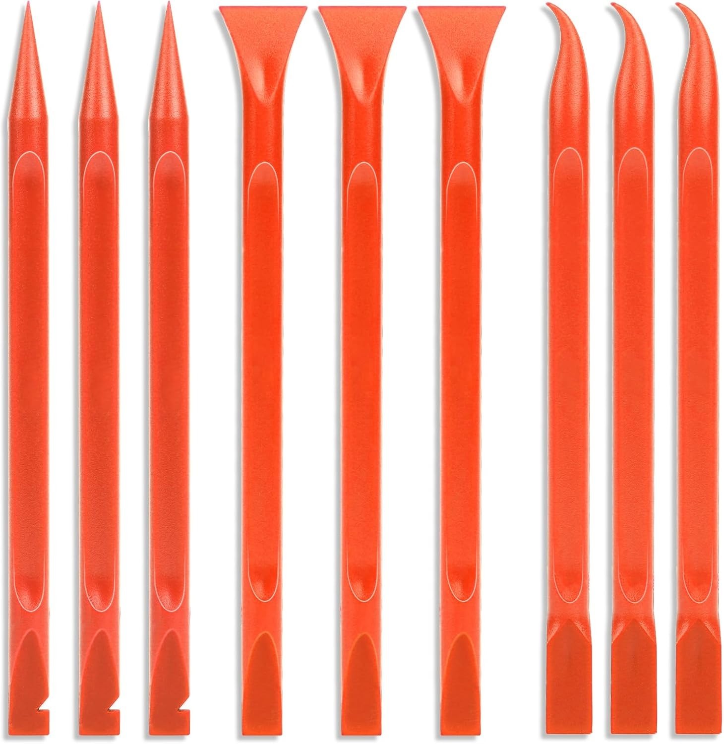 New 9 Pieces Plastic Scraper No-Scratch Paint Scraper Tool Portable Car Crevice