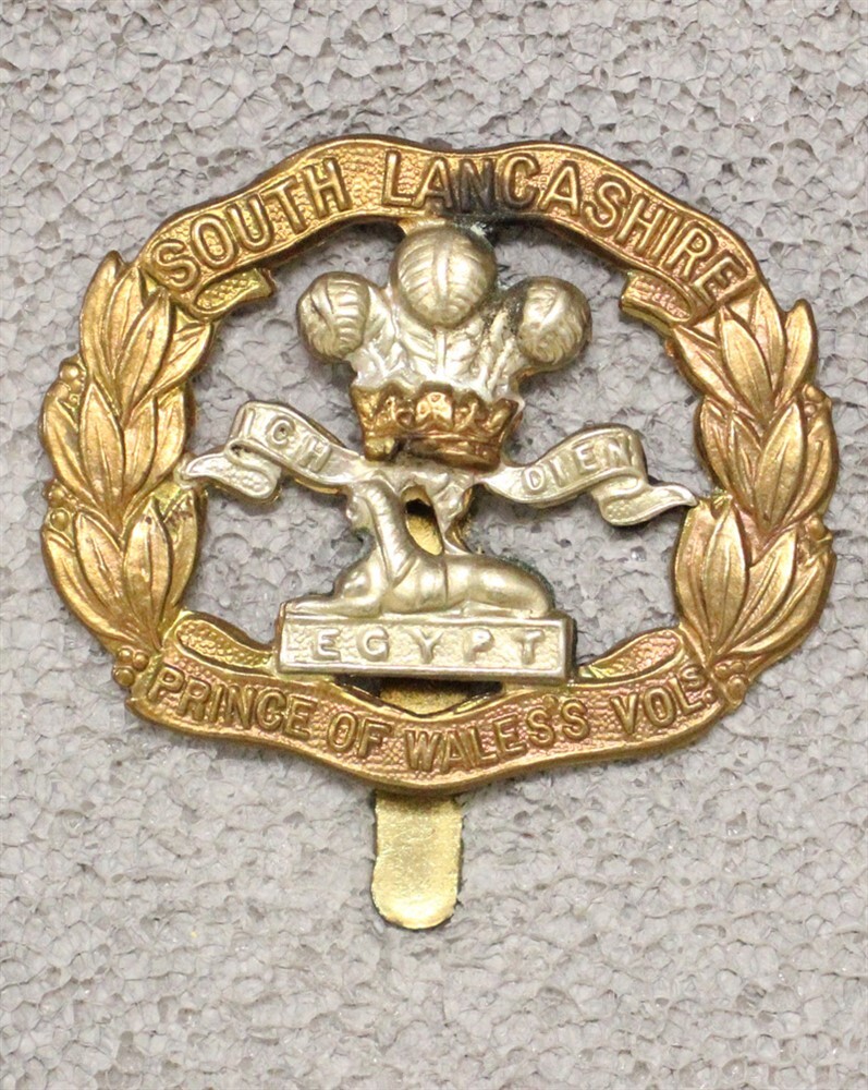 British Army Badge 2856: South Lancashire Regiment - bi-metal