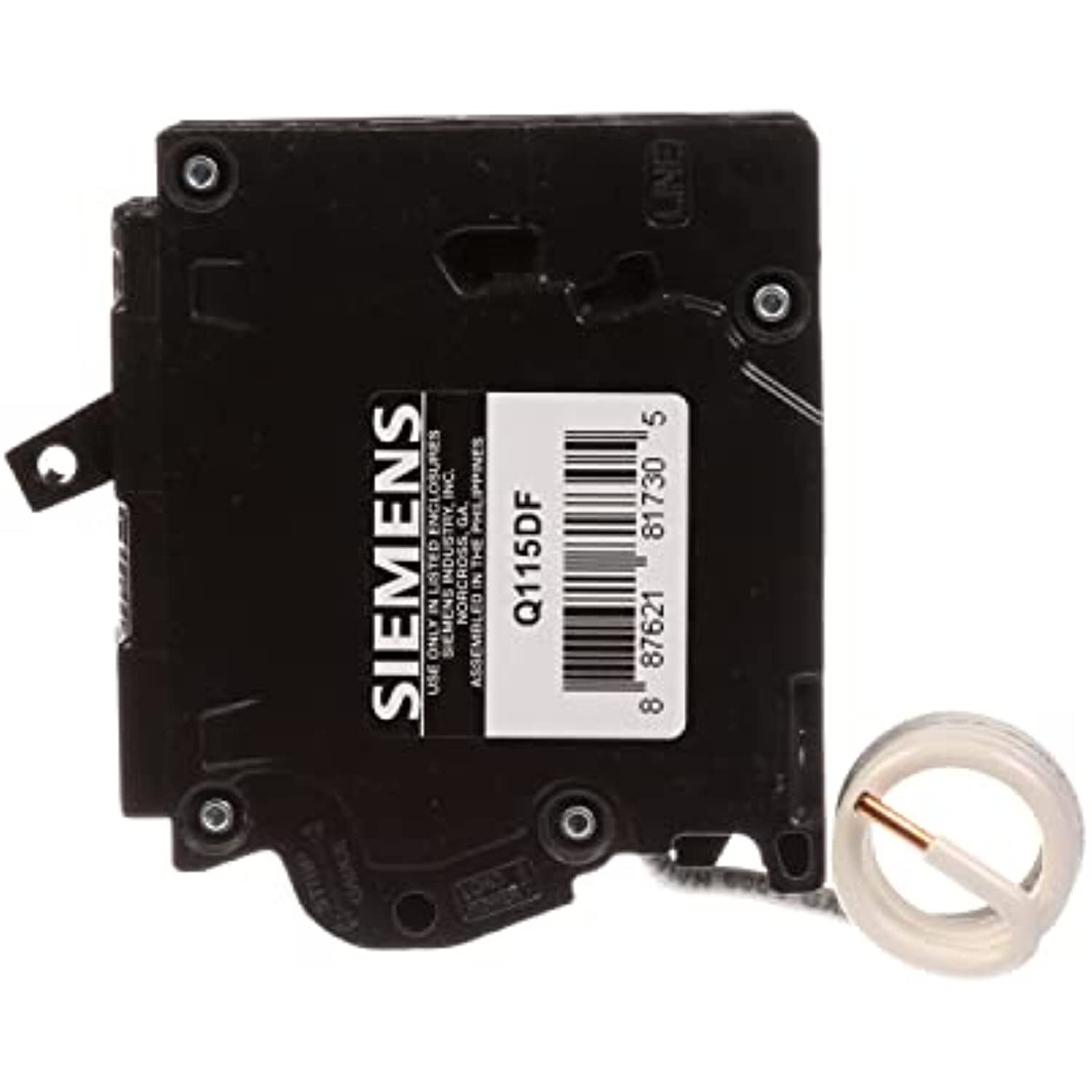 Siemens Q115DF 15-Amp Afci/Gfci Dual Function Circuit Breaker, Plug on Load