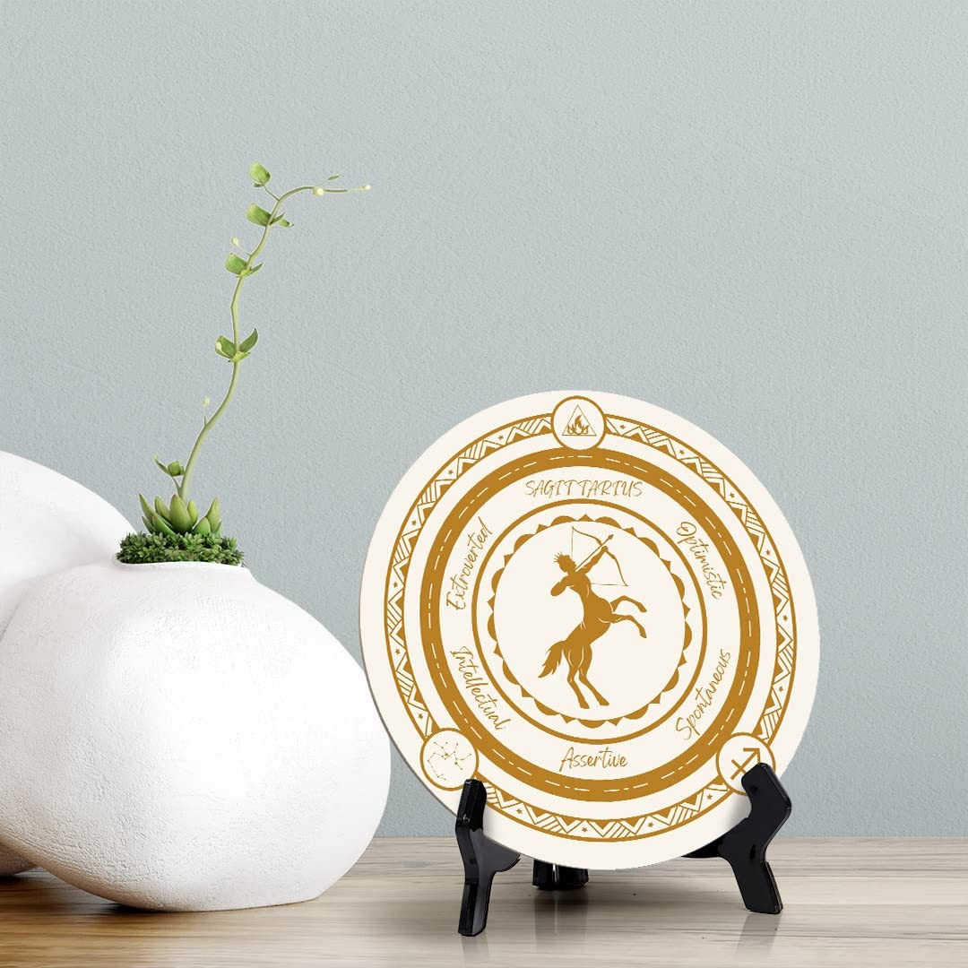 Sagittarius Zodiac Circle Table Sign (5x5")