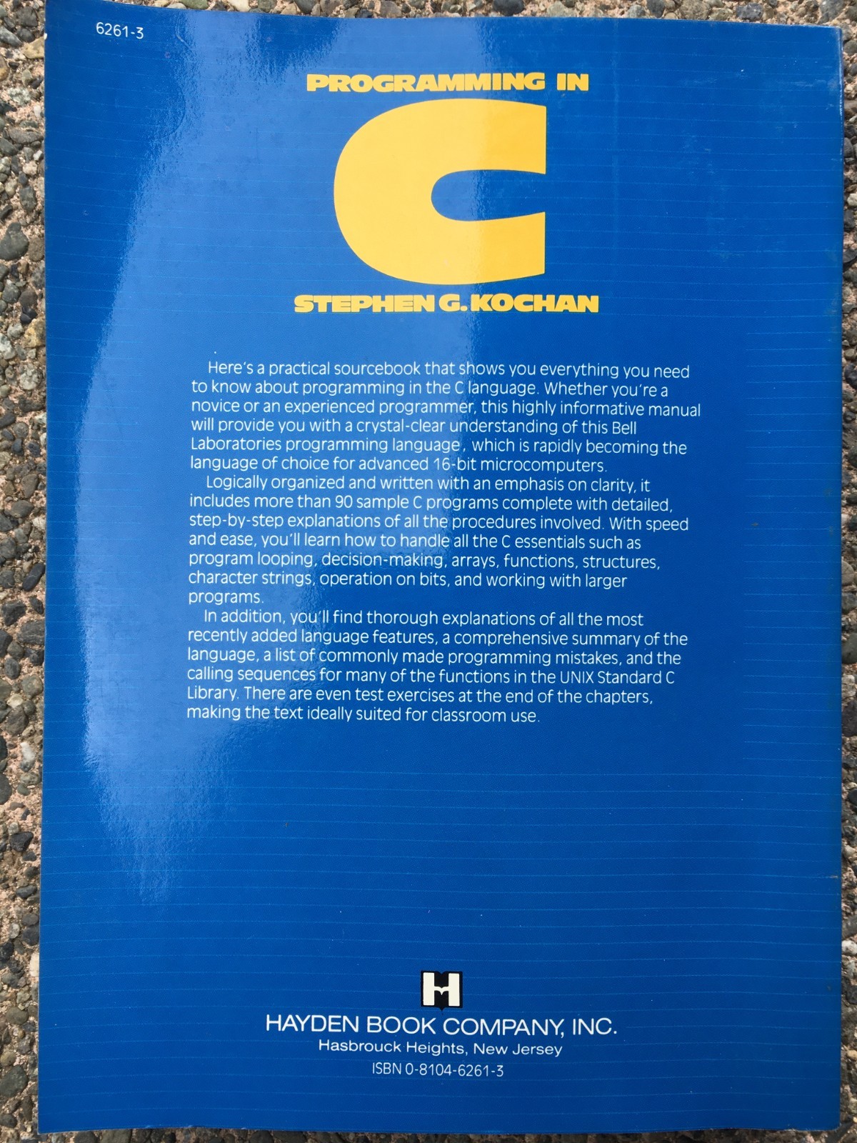 Vtg Tech Book 1983 "Programming in C" Stephen Kochan Computer Code Hayden