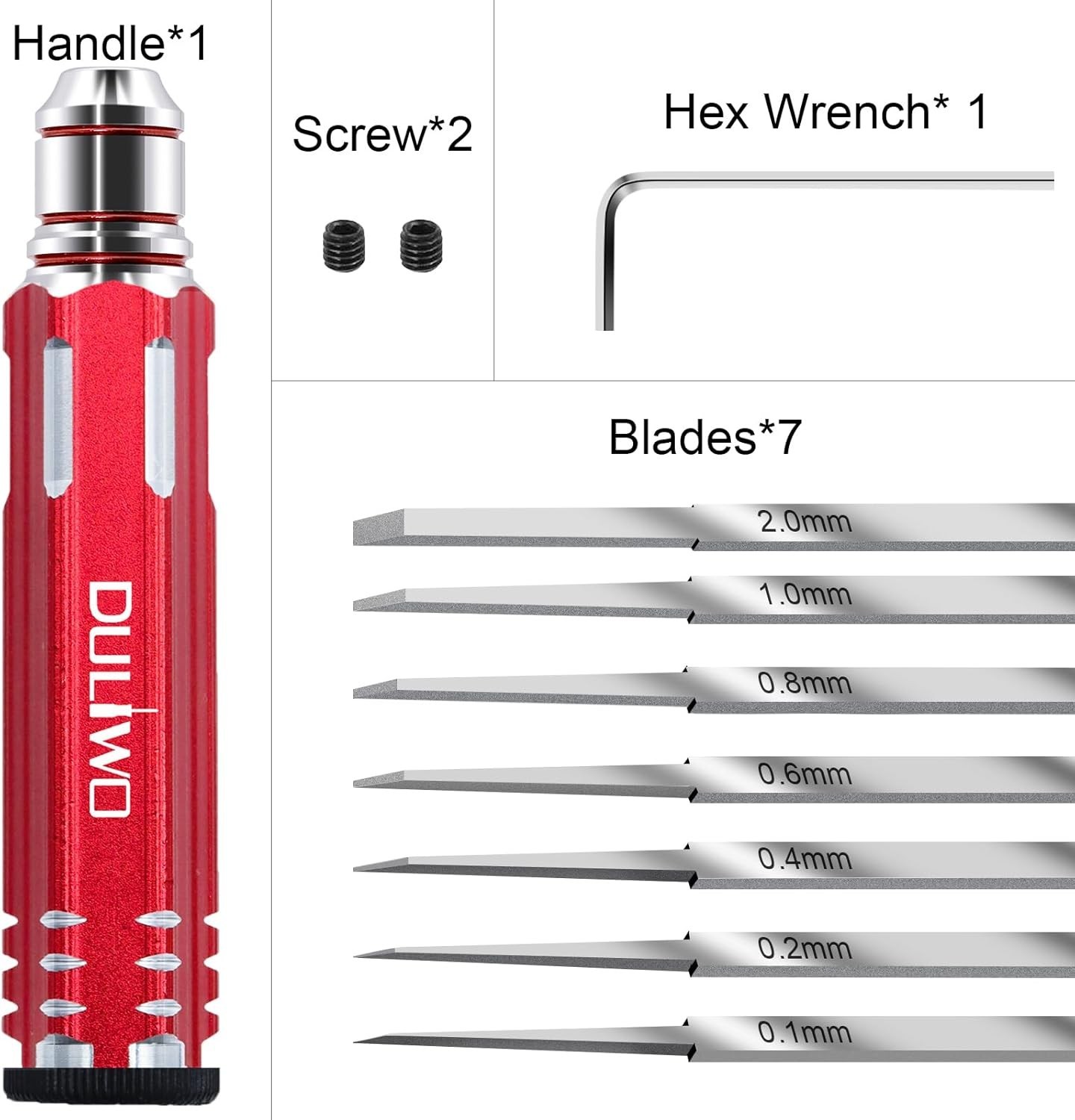 Modeling Scriber Tool with Seven Blades, Resin Carving Line Chisel for Scale