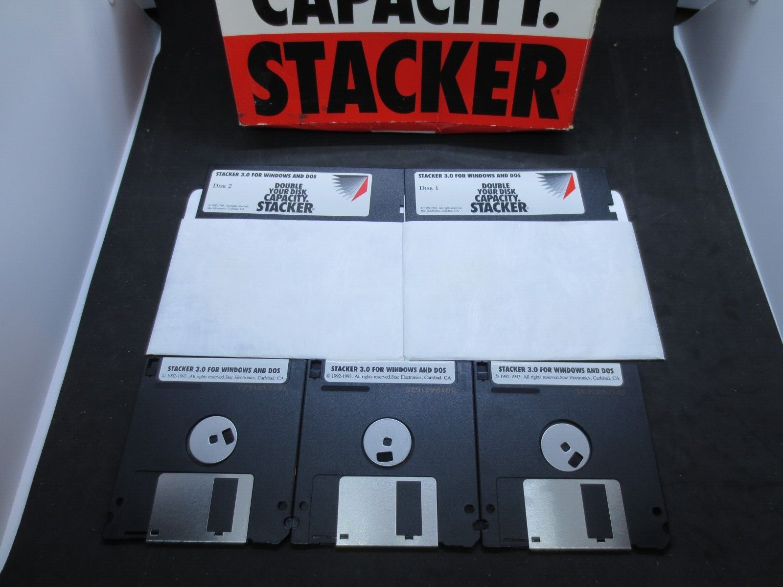 Vintage Stacker Software - Doubles Your Disk Capacity (PC, 1992) Rare Find !!