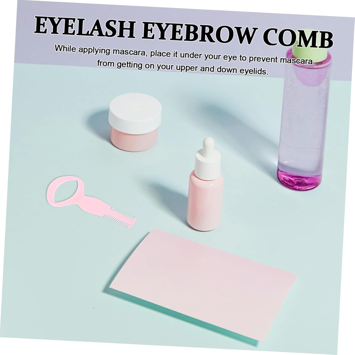 3-in-1 Mascara Applicator Guide and Eyelash Comb Tool for Precise Makeup