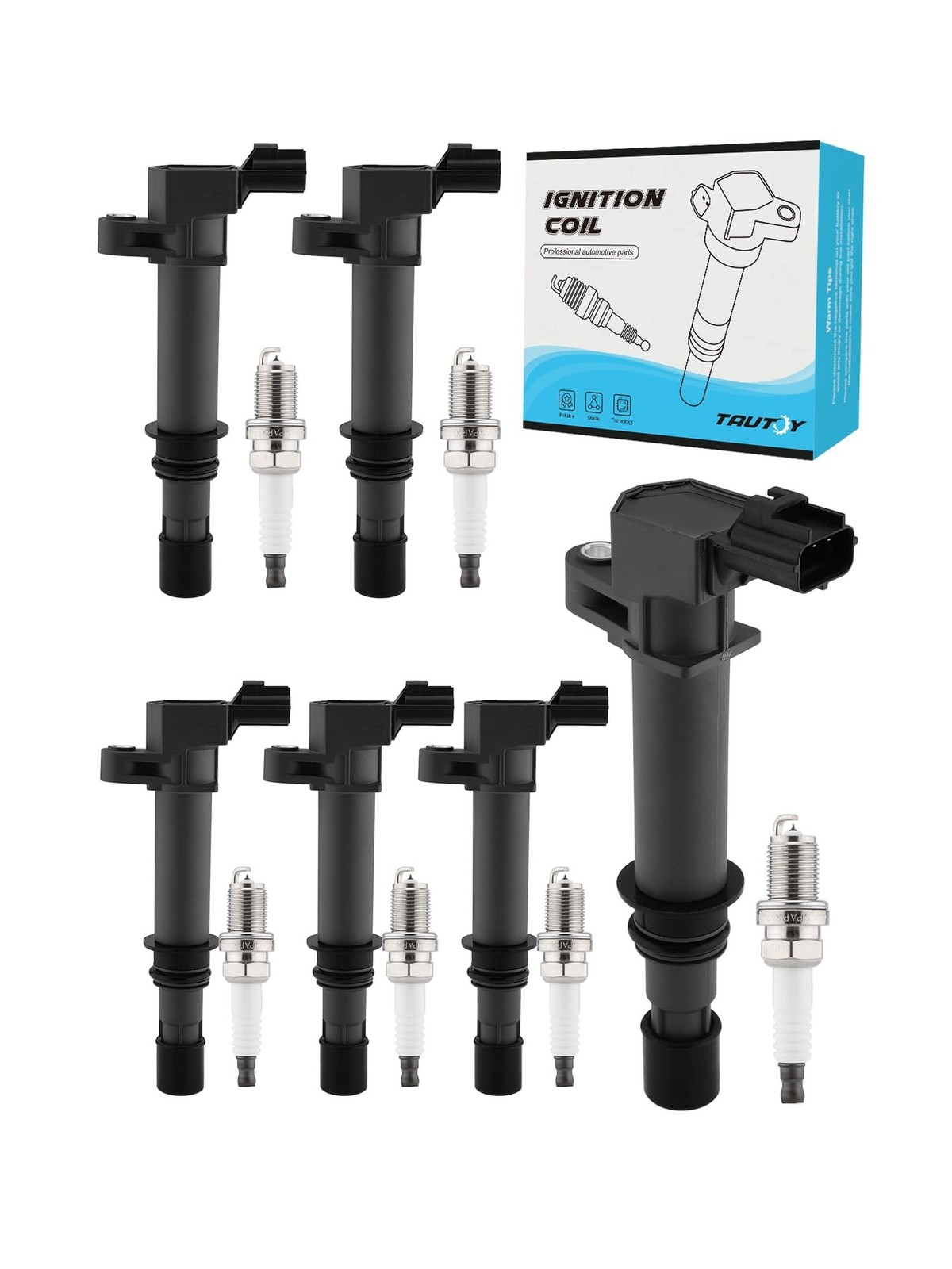 TAUTOY UF270 Ignition Coil Pack Spark Plug 6 PCS (3.7L 4.7L) 19... FAST USA SHIP