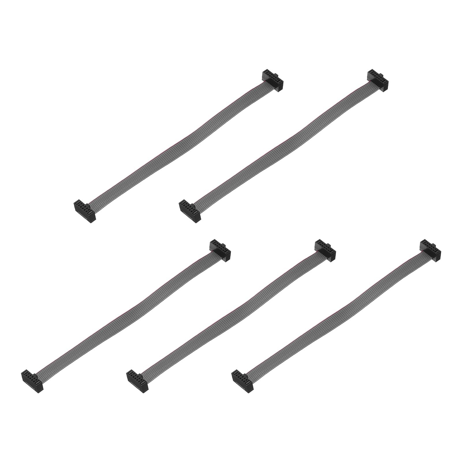 5 PCS IDC Flat Ribbon Cable 1.27mm Pitch 6mm Width 10cm Long 10 Pin FC To FC