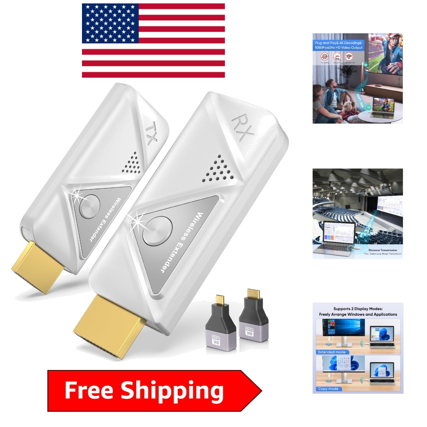 Lightweight 4K Wireless HDMI Extender - Stream and Connect Effortlessly Anywhere