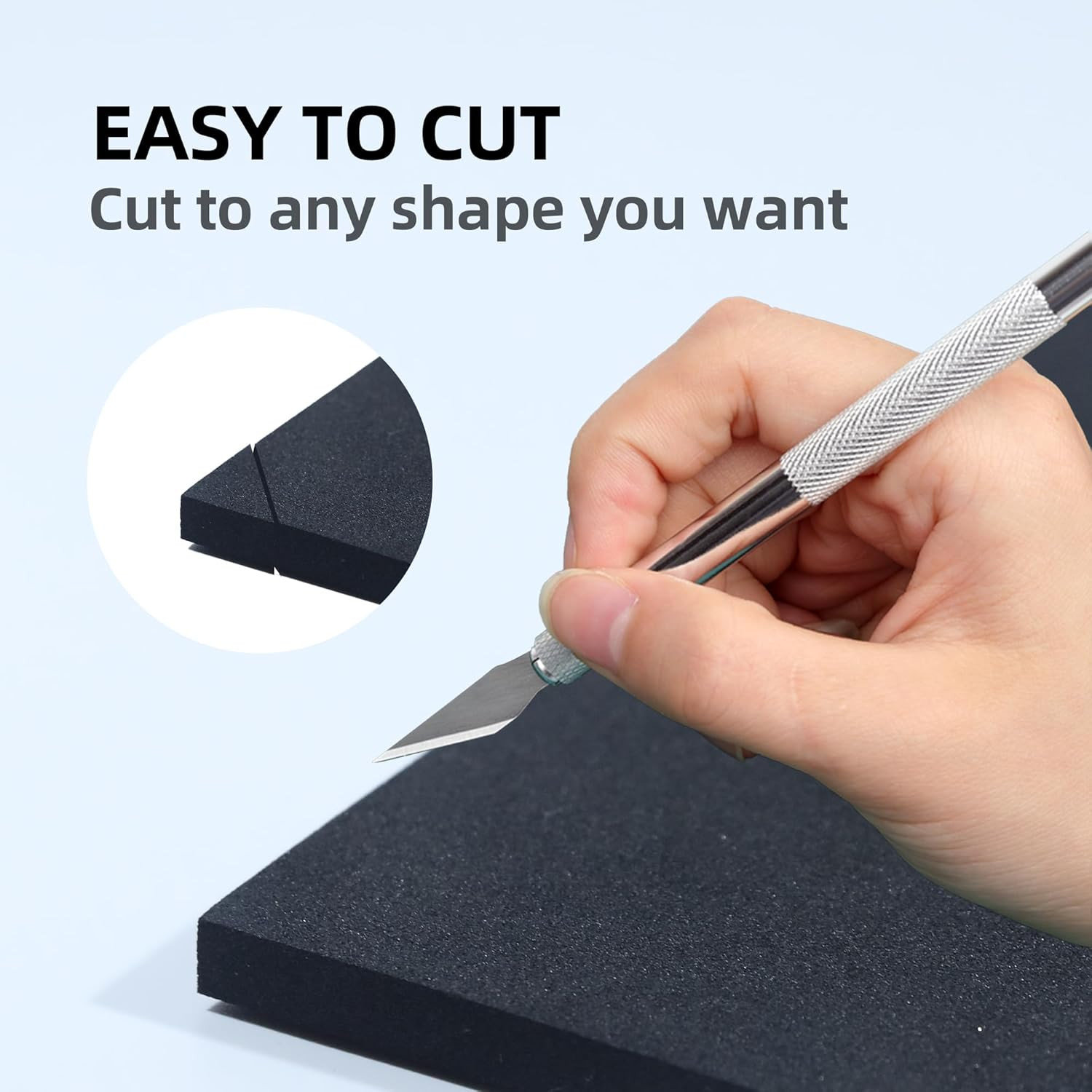 30 Pack 8 x 12 Inch EVA Foam Sheets, 3 mm Thick Black Crafts Foam Sheet, Cosp...