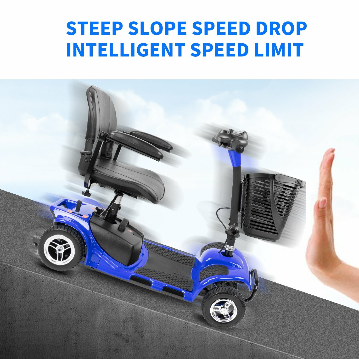 4 Wheels Mobility Scooter Power Heavy Duty Electric Wheelchairs For All Terrain