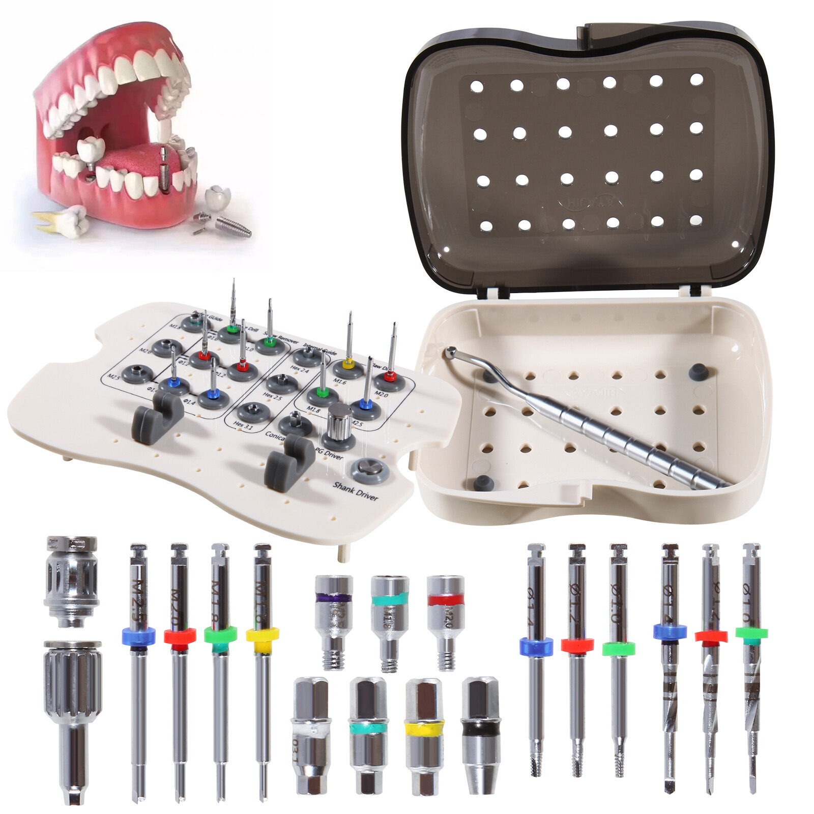 Dental Implant Broken Screw Remover Kit Reverse Drill Guide Driver Neobiotech SR