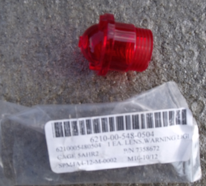 NEW RED WARNING LIGHT/MILITARY TRUCK/6X6/5-TON/M939/M923/M931/M925/M932/M936