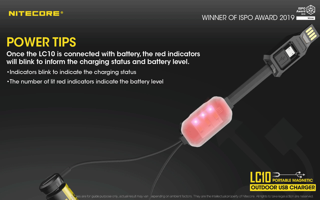Nitecore LC10 USB Outdoor Light Charger